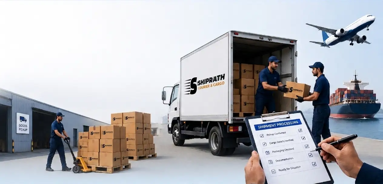 Step 2 <br> Cargo Pickup & Shipment Processing